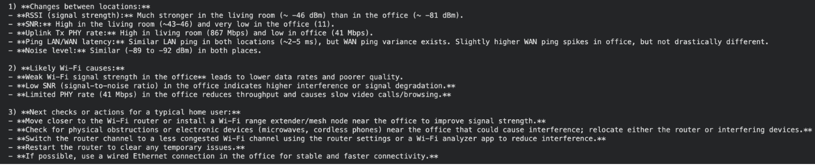 AI assistant's response